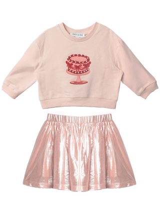 Pink Sweet Cakes Top & Skirt 2 Piece Set