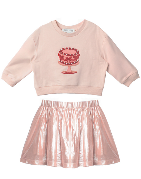 Pink Sweet Cakes Top & Skirt 2 Piece Set
