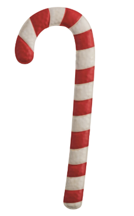 Tin Candy Cane Decoration