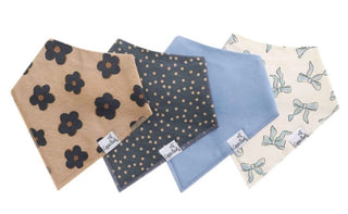 Bandana Bib Set 4-Pack (Assorted Styles)