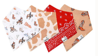 Bandana Bib Set 4-Pack (Assorted Styles)
