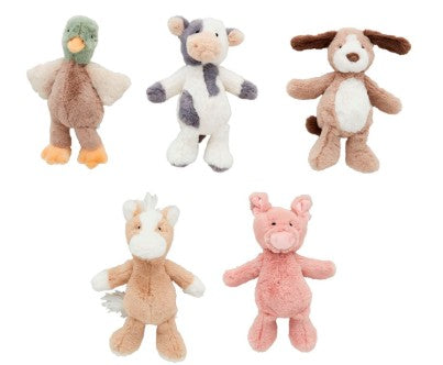 Farm Plush Rattle (Choose from 5 Animals)