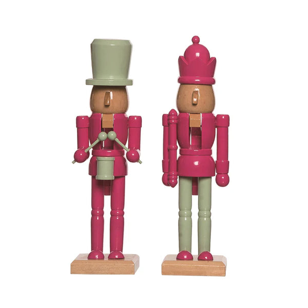 Wood Color Block Nutcracker Decor