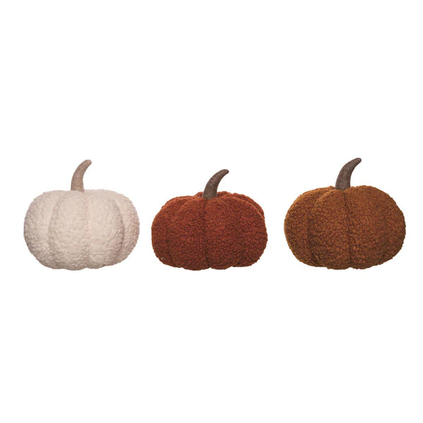 Plush Fuzzy Pumpkin Decor