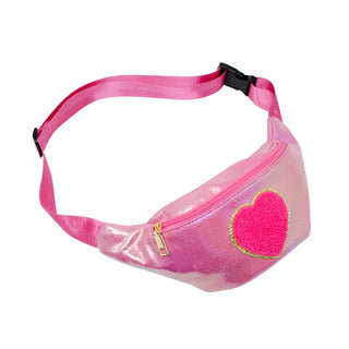 Shiny Heart Patch Sling Bag (Assorted Colors)