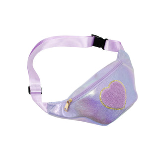 Shiny Heart Patch Sling Bag (Assorted Colors)
