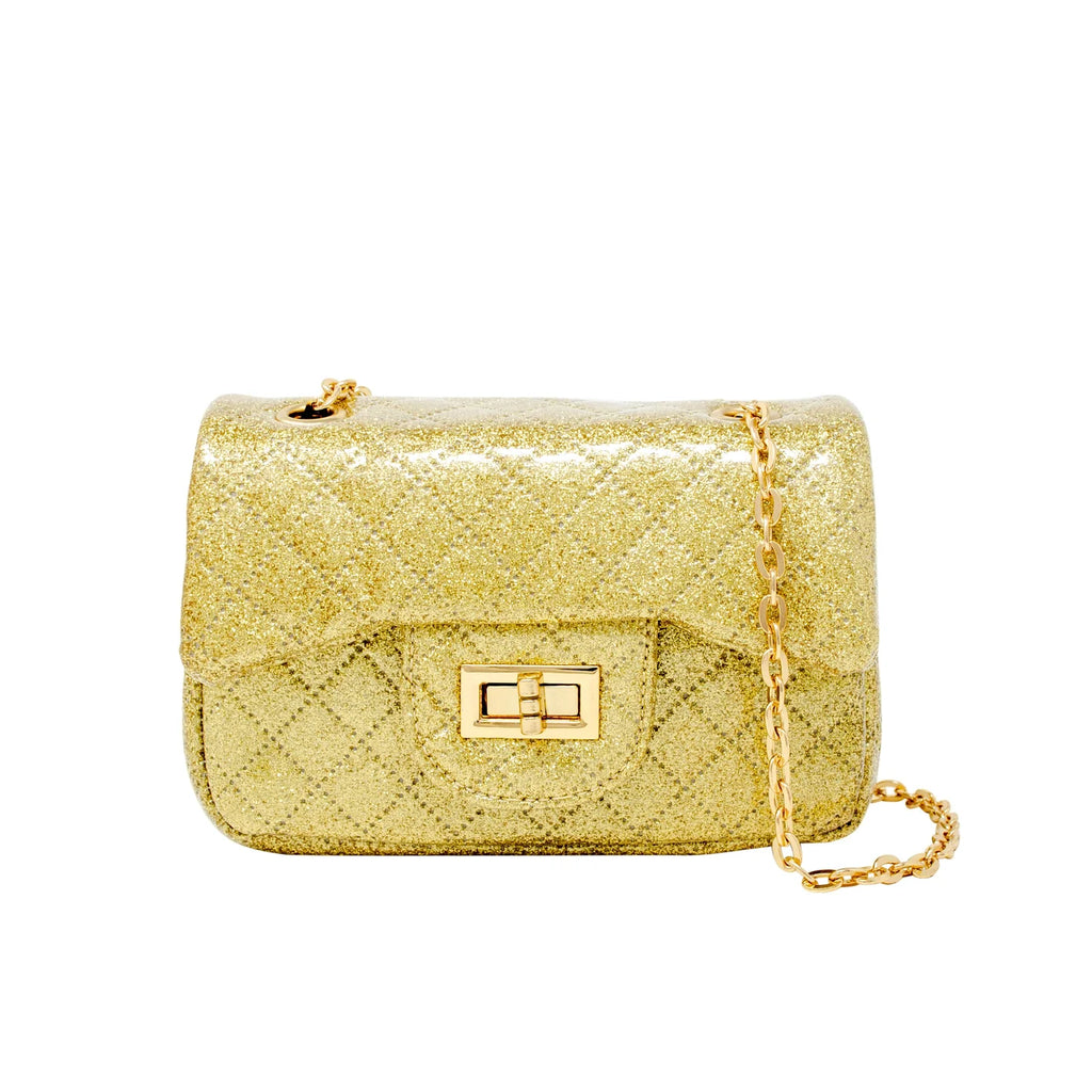 Classic Gold Quilted Sparkle Mini Purse