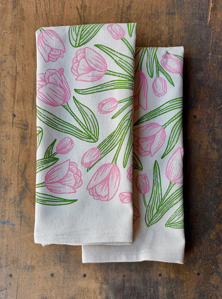 Tulip Pattern Kitchen Towel