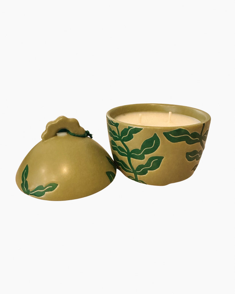 Jungle Green Mag Lidded Ceramic Candle
