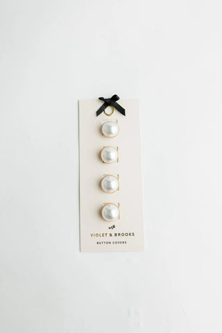 Little Luxuries Button Covers - Pearl