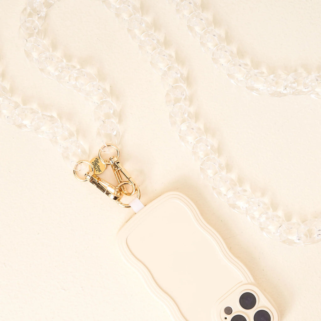 Hold the phone crossbody chain-Clear