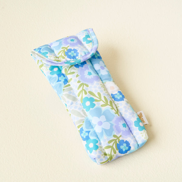 Blue Green Beyond Blooms Sunglasses Case