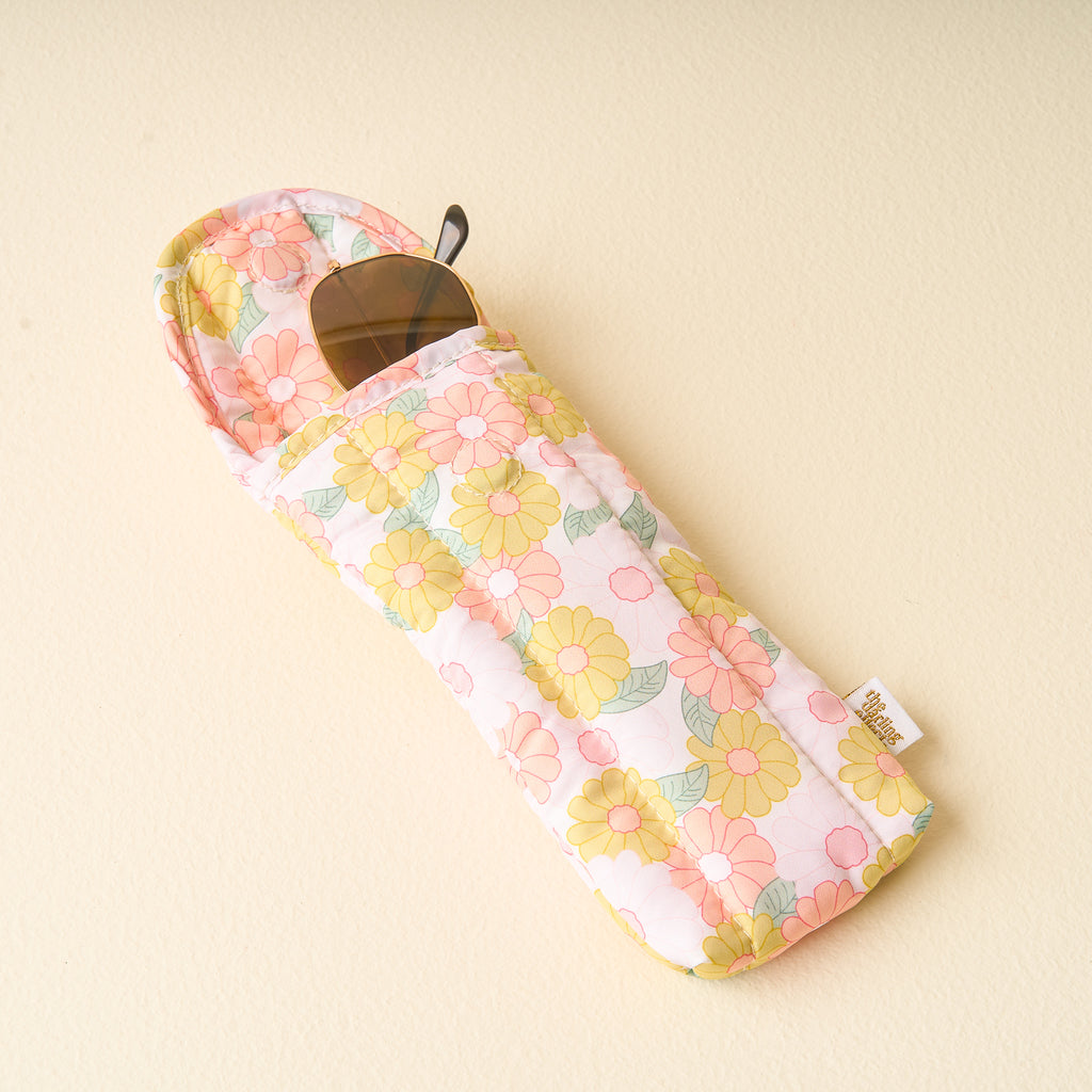 Peach Daisy Craze Sunglasses Case