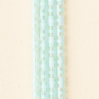 40 oz Blue Check Straw Set