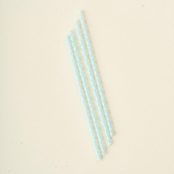 40 oz Blue Check Straw Set