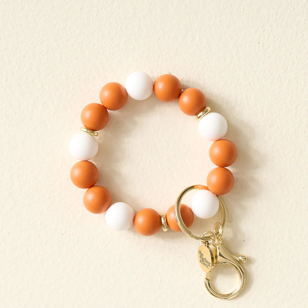 Orange Gameday Hands-Free Keychain Wristlet