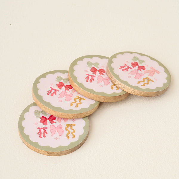 Wood Coaster Set of 4 - Bow Affair