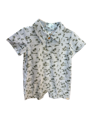 Chambray Island Print Molokai Woven Romper