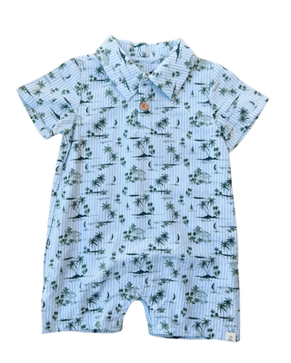 Chambray Island Print Molokai Woven Romper