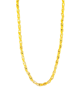 Clustered Ovals Thick Rounded Chain Necklace