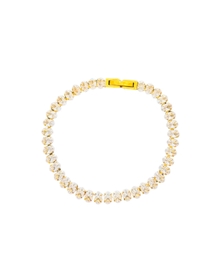 Oval CZ Tennis Bracelet, Water Resistant (Gold or Silver)