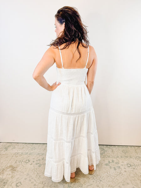 Behati Eyelet Midi Dress