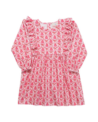 Pink Trees Knit Dress