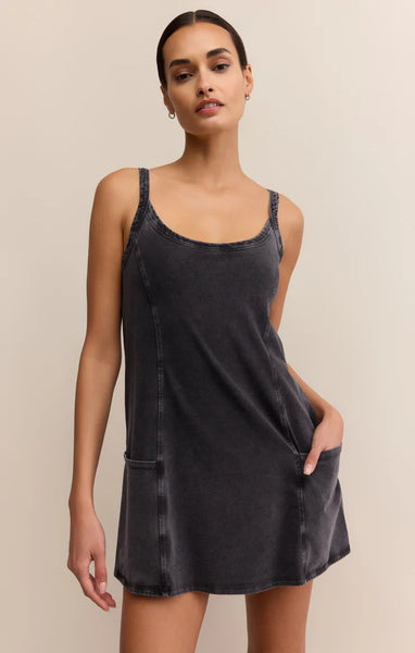 Jet Set Dress Black Sand