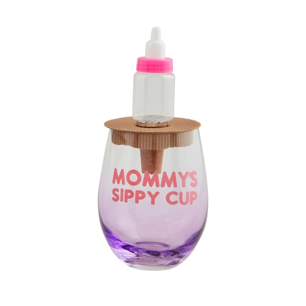 Mommy's Sippy Cup Baby Bottle Wine Glass