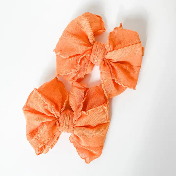 Dreamsicle Ruffle Clip Set