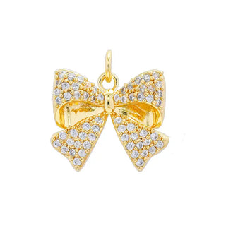 Cubic Zirconia Bow Charm