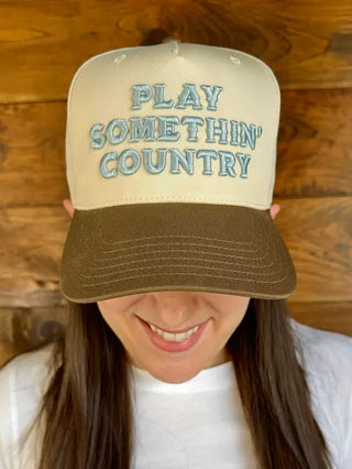 Play Somethin' Country Puff Embroidered Hat