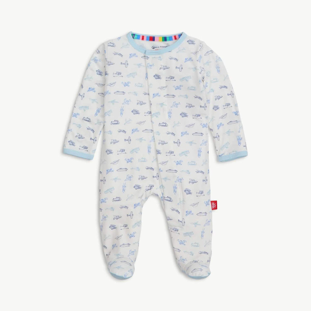 Airplanes Modal Magnetic Footie Sleeper