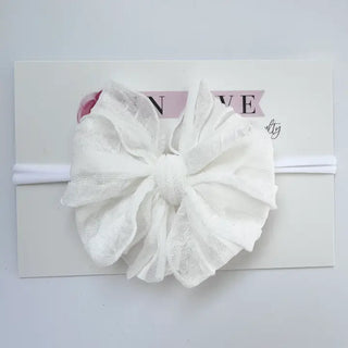 Off White Mini Ruffled Headband