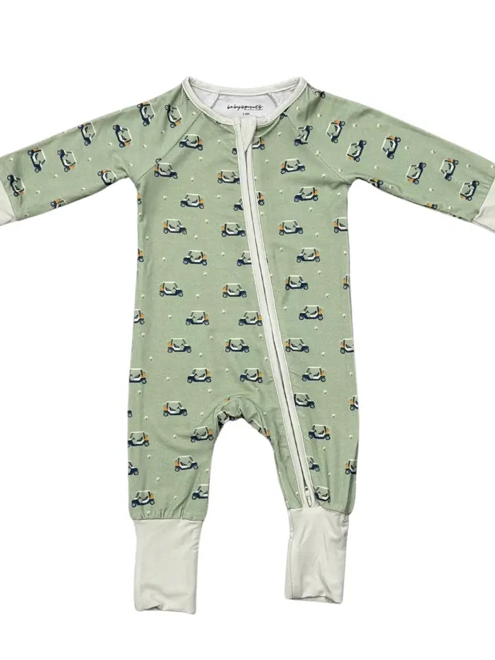 Golf Cart Long Sleeve Zip Romper