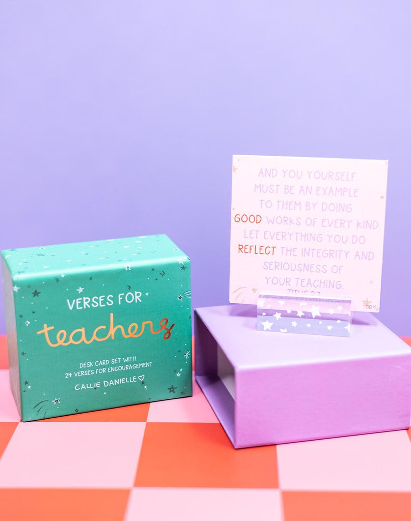 Verses of Inspiration for Teachers Desk Card Set