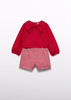 Red Houndstooth Bermuda Short & Top Set