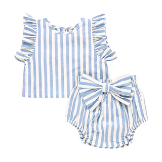 Abigail Blue Stripe 2-Piece Set