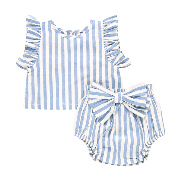 Abigail Blue Stripe 2-Piece Set