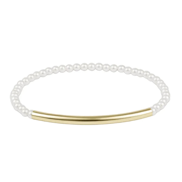 Bliss Bar Smooth Pearl 3mm Bracelet