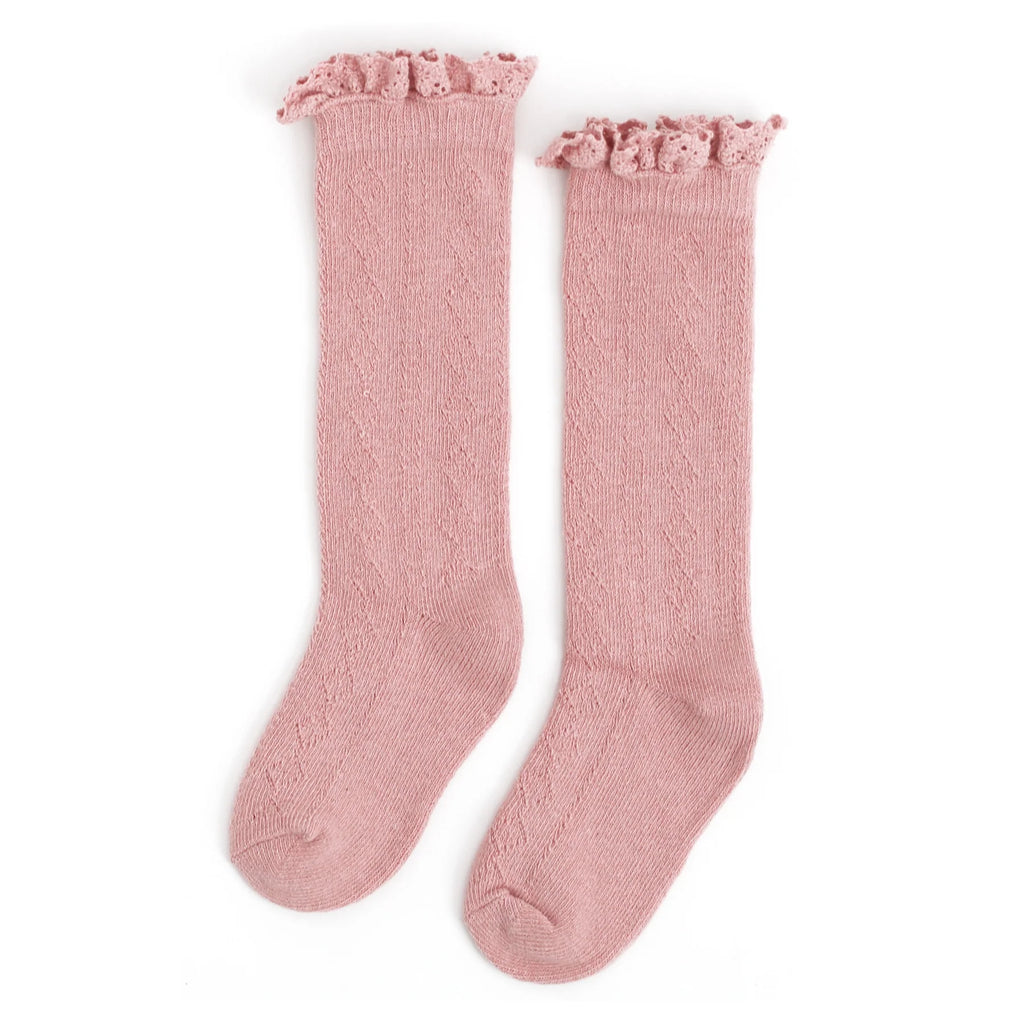 Blush Fancy Lace Top Knee High Socks – Farmhouse Market TX