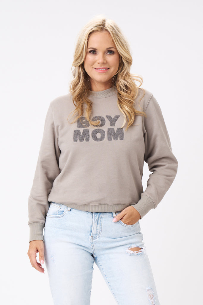 Boy Mom Chenille Sweatshirt