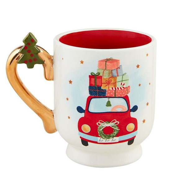 Car Christmas Pedestal Mug