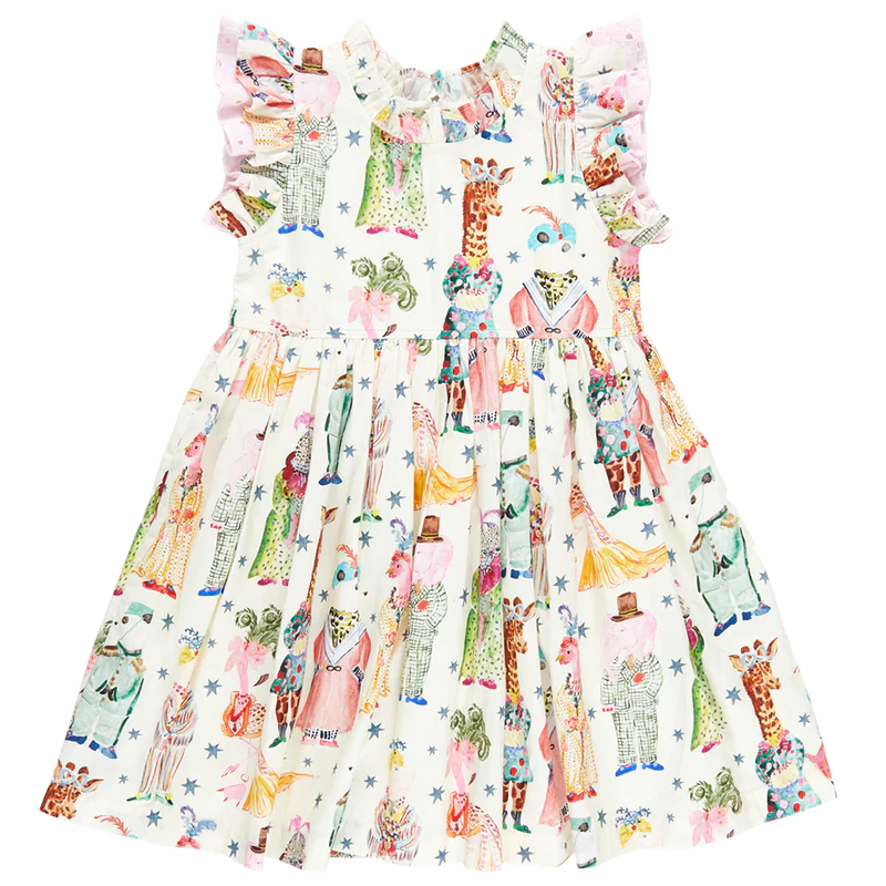 Girls Leila Dress- Circus Animals