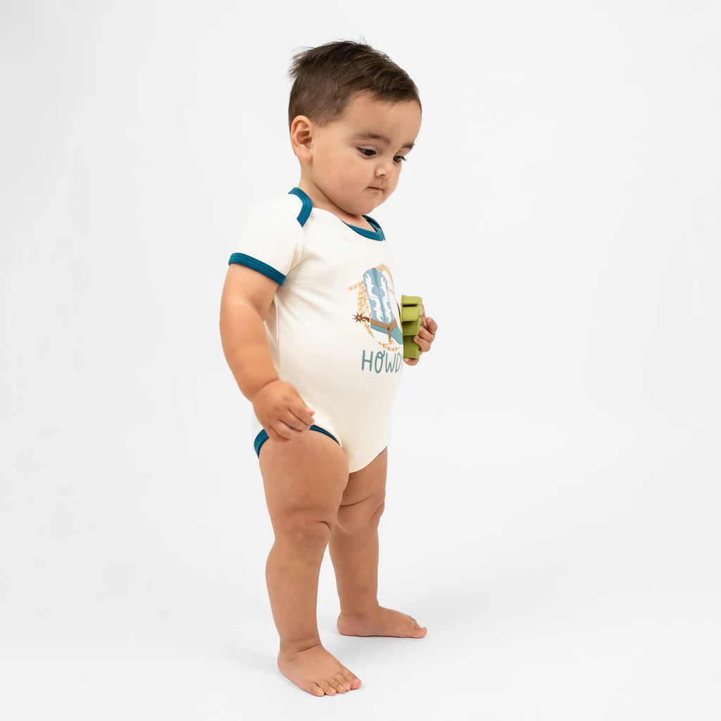 Howdy Western Cotton Ringer Onesie