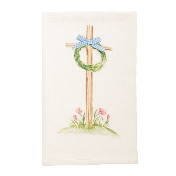 Easter Cross with Wreath Towel