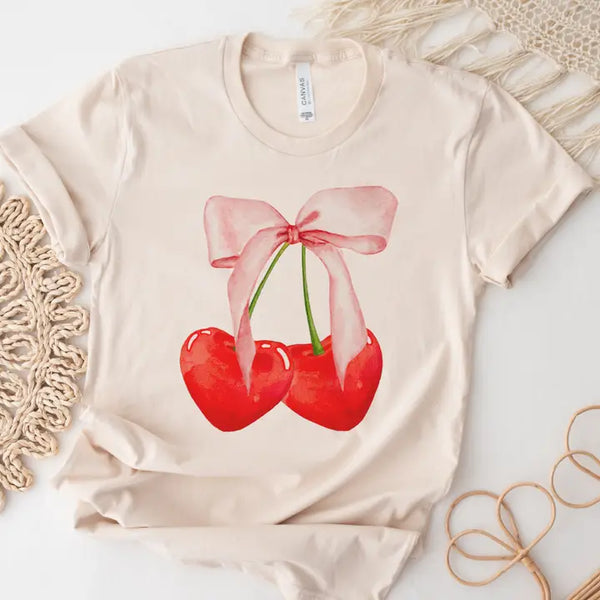 Cherry Heart Graphic Tee