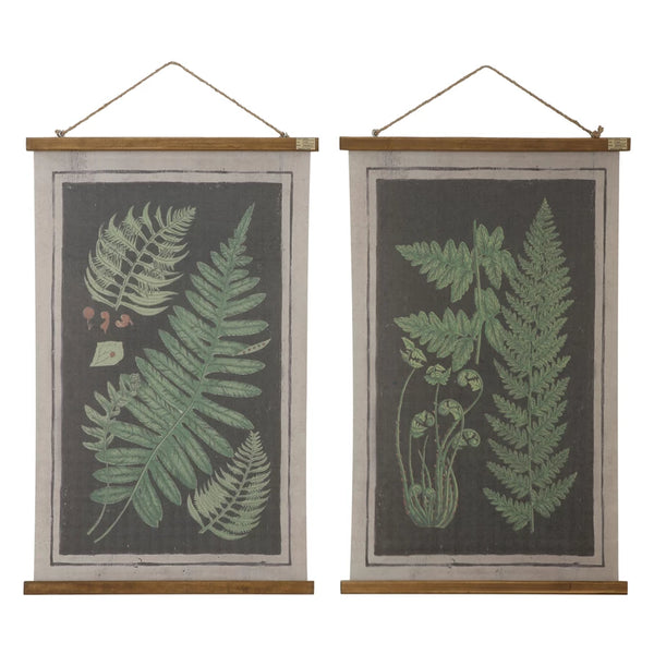 Scroll Wall Decor with Fronds and Hanger