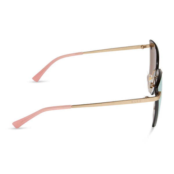 Becky V Brushed Gold + Cherry Blossom Mirror