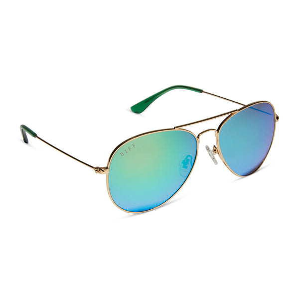 Cruz Gold + Green Mirror Polarized